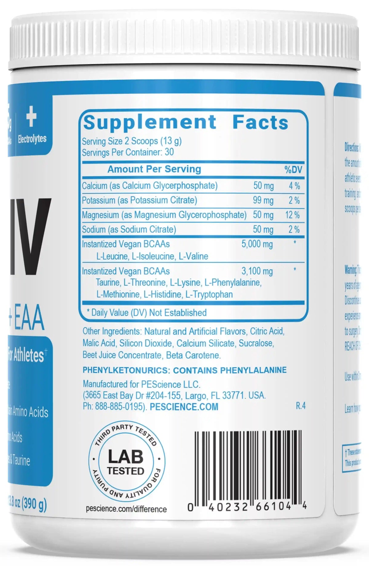 Amino IV BCAAs + EAAs